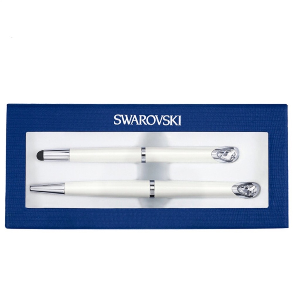 Swarovski CRYSTAL BALLPOINT PEN SET WHITE